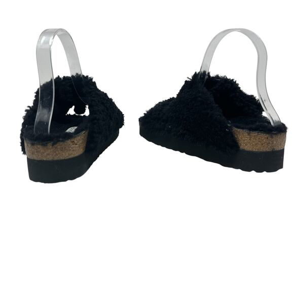 Birkenstock Papillio Arizona Big Buckle Shearling Sandals Teddy Black Size 36 - Picture 10 of 12